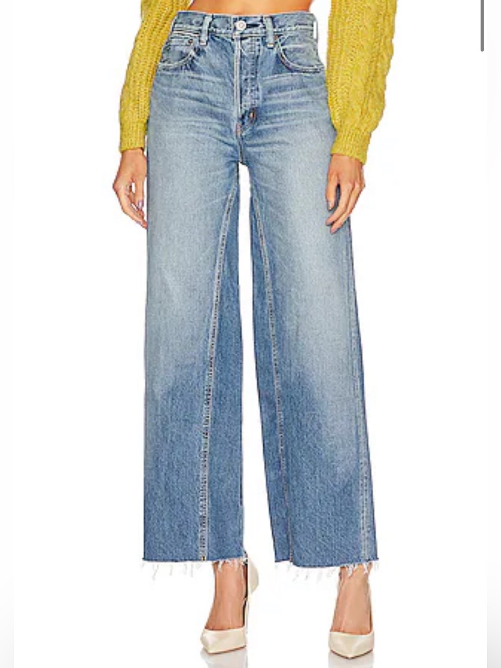 Revolve MOUSSY VINTAGE Riverview Wide Straight Blue Japanese denim size 29 baggy